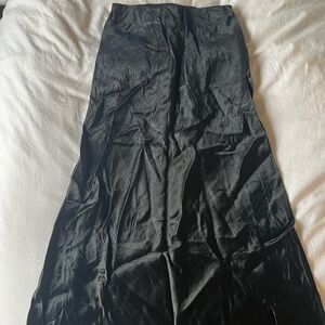 Babaton Black Satin Skirt
